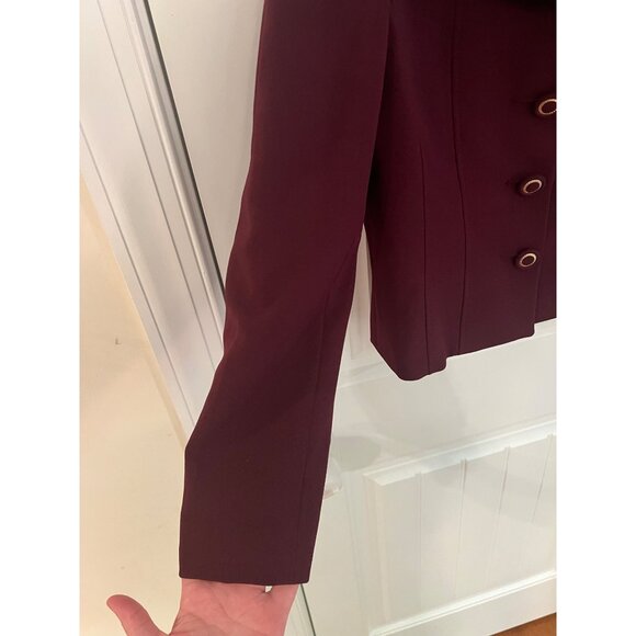 Tahari‎ Arthur S. Levine Womens Burgundy Blazer Size 6 - Picture 3 of 5